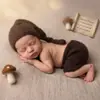 Nuevo producto transfronterizo: Disfraz de elfo de mohair tejido a mano para fotografía infantil, suéter para fotografía de bebé