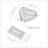 Molde de resina para marco de fotos en forma de corazón DIY alto espejo adornos de escritorio colgante de pegamento de gota de cristal molde de silicona para marco de fotos de amor
