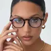 Nuevo Armazón de Gafas Poligonal Personalidad Femenina Estilo Universitario Armazón de Gafas Anti-Luz Azul Moda Retro Para Viajar Lentes Transparentes Moderno
