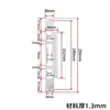 Cuerpo de Cerradura de Puerta Antirrobo 240X24 Marco de Puerta de Madera Placa de Cerradura Tope de Cerradura Pestillo de Cerradura Lengüeta de Cerradura Accesorios del Cuerpo de Cerradura