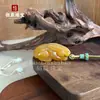 Colgante 3D del Gallo del Zodiaco de Jade Amarillo Natural, Colgante de Jade Amarillo para Hombres y Mujeres, Auspicioso Regalo de Cumpleaños que Atrae la Riqueza