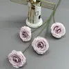 Flor Artificial Rosa Burbuja de 4 Cabezas de Tallo Cruzado para Arreglo de Escena, Decoración Realista de Alta Gama, Flor de Boda, Flor de Rosa
