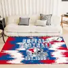 Alfombrilla de Suelo Estilo Deportivo Retro Americano Transfronteriza de Amazon Alfombrilla de Pie de Felpa de Cristal de Dibujos Animados Alfombrilla de Cama de Imitación de Cachemira para Dormitorio