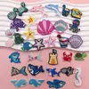 Série Oceano Sapato Buraco de Sapato Sapatos Removível DIY Patch Acessórios Decoração de Desenho Animado Capa de Celular Patch Ímã de Geladeira