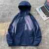 Jaqueta masculina de outono da moda, estilosa e casual, blusão com capuz de corte solto, jaqueta de trabalho funcional estilo americano para atividades ao ar livre