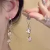 Pendientes de diseño oscilantes con borlas y estrellas, pendientes largos nuevos, temperamento súper etéreo, alta gama, sin agujero en la oreja, pendientes para hermanas