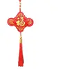 Bendición Decorativa de Año Nuevo Colgante de Campana del Zodiaco Chino Bolsa de Dinero de Manzana Colgante de Puerta Interior del Festival de Primavera Cuerda de Bordado Manual para Colgar