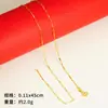 Collar Colgante de Oro Aluvial Verano para Mujer Cadena Clavicular de Nicho de Alta Gama Accesorios de Cobre Yiwu Cadena de Oro de Imitación