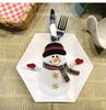 Decoraciones navideñas juego de cuchillo y tenedor para mesa de comedor creativo de dibujos animados juego de vajilla de hotel bolsa de cuchillo y tenedor de Papá Noel