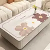 Mantel individual para mesa de centro, mantel, tapete de silicona de cuero a prueba de aceite e impermeable para mesa de comedor, sensación de lujo ligero y alta gama, mantel para mesa de centro de mueble de TV de sala de estar