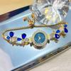 Reloj de pulsera extraíble para mujer, con diseño explosivo de flores, mariposas, hojas y diamantes, de cuarzo, con ajuste libre.