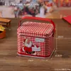 Caixa de Armazenamento de Doces de Natal, Lata Portátil para Biscoitos, Lanches, Chá, Caixa de Armazenamento Portátil para Sobremesas de Piquenique