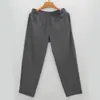 Calças esportivas de alta qualidade em nylon-spandex, perna reta, nove pontos, calças compridas, elásticas, secagem rápida, sem amassar, calças casuais de perna curva para homens