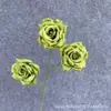 Venta Directa de Fábrica de Flores Artificiales de Rosa Diamante de 3 Cabezas para Decoración de Hotel y Hogar, Materiales de Decoración de Cascada de Rosas para Bodas