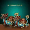 Jishanyuan "Tartaruga Dragão Babao" Enfeites de Bronze Saco da Sorte Tartaruga Dragão Decoração de Escritório A0034