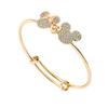 Pulseira pingente de amor Mickey Minnie de animação de desenho animado europeu e americano transfronteiriço, joias de liga fresca pequena Panjia por atacado