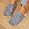 Chinelos Simples de Pelúcia e Algodão Transfronteiriços, Chinelos Quentes de Inverno com Forro de Lã e Laço, Chinelos Leves Silenciosos para Uso Doméstico