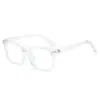 Armazones de Gafas de Moda Transfronterizos con Filtro de Luz Azul para Mujer, Aptos para Lentes Graduados o Sin Graduar, Forma Cuadrada, Efecto Adelgazante, Gafas con Tachuelas