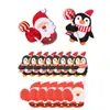 50 Tarjetas de Papel para Paletas Navideñas Empaque de Regalo de Dulce Tarjeta de Papel de Pingüino para Paleta Navideña Navidad