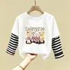 Camiseta Básica para Niña 2026 Nuevo Otoño Infantil Algodón Puro Moda Manga Larga Camiseta Casual para Niña Cuello Redondo