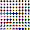 50 pares de ojos joyería DIY Gema del Tiempo parche de vidrio muñeca de peluche simulación animal ojo de gato globo ocular