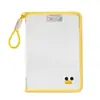 Bolsa Personalizada de Cor Clara Portátil para Documentos, Bolsa Escolar para Estudantes, Bolsa Transparente de Alta Qualidade com Zíper para Armazenamento de Livros e Folhas de Teste
