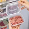 Caja transparente para almacenar alimentos, caja de almacenamiento portátil con tapa, caja de almacenamiento portátil para salidas, almacenamiento de frutas y verduras, sellable para congelador