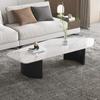 Mesa de centro irregular estilo italiano con placa de roca, moderna, sencilla, famosa en Internet, para apartamentos pequeños, sala de estar, hogar, mesa ligera, de lujo, creativa y de forma especial.