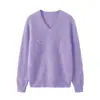 Novedades para Otoño/Invierno 26: Suéter básico de polar con cuello redondo, jersey de polar de cachemira de seda de morera, suéter de lana de corte holgado