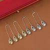 S925 prata agulha metal gota de água tassel elegante brincos longos estilo coreano high-end simples orelhas studs frio estilo brincos