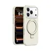 Adecuado para iPhone 18Pro, funda de teléfono con soporte, cubierta protectora de teléfono magnética de silicona líquida de color sólido