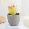 Pote artificial de polpa de papel com flocado, vaso para suculenta, decoração de flor para mesa de casa, decoração de escritório, planta de polpa transfronteiriça