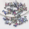 Nuevo Colgante de Perla Suelta de Vidrio Electroplateado de Ciervo 12X16 Accesorios de Material para Cadena de Teléfono Joyería Hecha a Mano con Cuentas