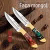 Faca de Carne Esculpida à Mão Mongol, Faca de Frutas, Faca de Bife, Faca para Comer Cordeiro do Povo da Mongólia Interior, Pequena Faca de Mesa