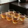 Mini Tetera de Vidrio Estilo Retro Pequeña Resistente a Altas Temperaturas con Filtro Infusor de Té Transparente Juego de Tetera Kung Fu