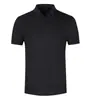 Camisa polo de manga corta de nailon de tacto frío, estilo casual, cómodo y versátil para hombre, se puede personalizar con logotipo impreso o bordado para uso en grupo