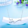 Collar de plata Wanmei S925 para mujer, moda, perla de agua dulce, simple, gatito KT, cadena clavicular, soporte vacío DIY, venta al por mayor de fábrica
