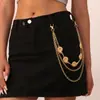 Joyería Transfronteriza Europea y Americana Moda Estilo Oceánico Cadena Pantalón Accesorios para Pantalón Mujer Colgante Espiral de Concha Cadena Metálica para Cintura Venta al por Mayor