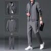 Traje Deportivo para Hombre de mediana edad Otoño e Invierno Nuevo Talla Grande para Hombre Ropa Casual de Papá Ropa Deportiva Conjunto de Tres Piezas para Hombre