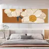 Pintura de cabecera fresca y simple Pintura de pared moderna minimalista Pintura decorativa para sala de estar Estilo crema Pintura de fondo para sofá Mural floral