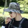 Sombrero de Pescador Estilo Nuevo Sombrero de Sol para Exteriores de Verano Sombrero de Protección Solar Casual para Hombre Estilo Coreano Sombrero de Sol de Color Sólido Venta al por Mayor