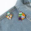 Insignia de metal de Dragon Ball con personalidad creativa de dibujos animados de Ri Man, broche de aleación con forma de gota de aceite, accesorios para modelado de personajes de animación