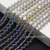 Agujero lateral de 5 mm, cuenta redonda pequeña, chapado, imitación azul, color aurora lunar, cuentas de vidrio, material para accesorios de pulsera y joyería DIY