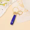 Novo Estilo Chaveiro Argola com Cordão de Couro Cravejado de Diamantes, Pingente de Metal com Strass para Bolsa, Brilhante Diamante Criativo Presente de Natal