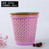 Cubo de basura redondo hueco de plástico de bajo costo para el hogar, sin tapa, para cocina, baño, oficina, papelera de reciclaje con fugas