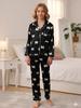 Traje de pijama para niños de comercio exterior otoño seda manga larga niñas ropa de casa de dos piezas ropa para niños una generación de cabello