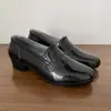 Botas de Lluvia Blancas con Grulla de Almohada Tacón Medio para Mujer Boca Baja Primavera y Otoño Impermeables Zapatos de Agua de Tacón Alto Zapatos de Trabajo Antideslizantes de Goma Suave Tiempo
