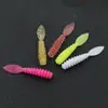 Cebo Luminoso para Pesca de Raíz con Larvas de Cola de Hoja, Anzuelo Micro para Pesca de Raíz, Cebo Blando Flotante con Cola de Cuchillo Rosca, Gusano Blando Negro Dinámico para Pesca con Cola en T