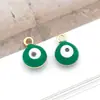 Acero Inoxidable que Conserva el Color Agujero Único Estrella de Cinco Puntas Ojo que Gotea Aceite Estrella Colgante Colgante Pulsera DIY Collar Accesorios de Joyería