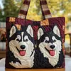 2026 Nova Série de Filhotes Transfronteiriça Estampa Digital Bolsa Tote Acolchoada de Ombro Fashion